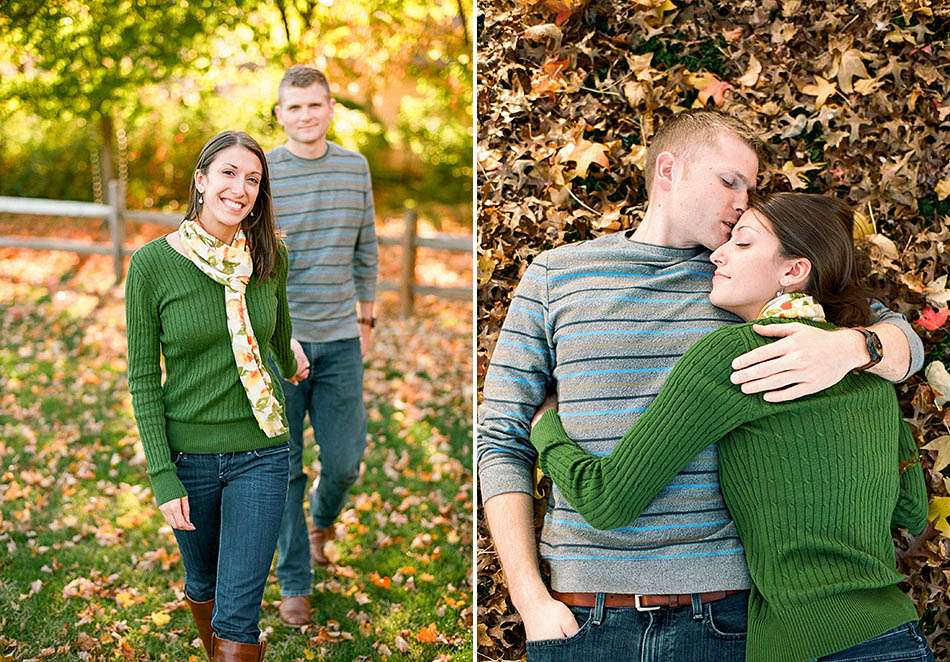 Fall engagement at Huntington Beach in Rocky River with Julia and Evan
