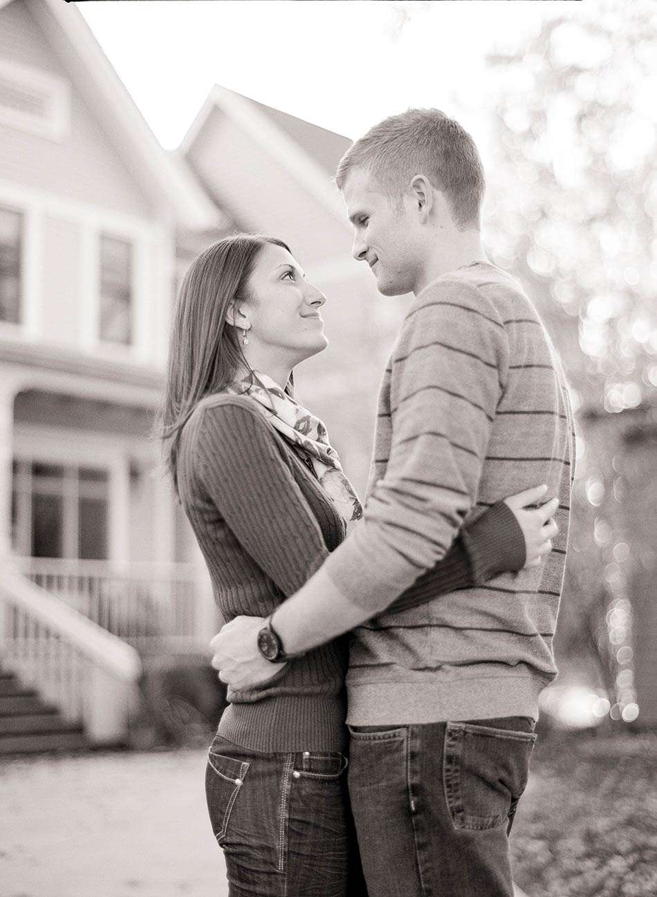 Fall engagement at Huntington Beach in Rocky River with Julia and Evan