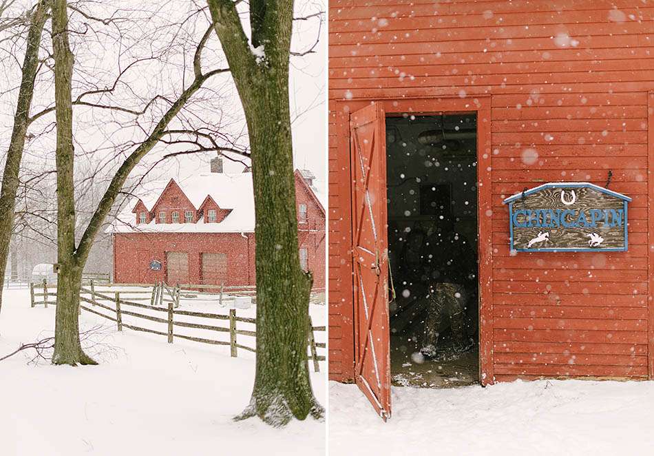 A winter engagement session with Carolyn and Jason in Kirtland Hills
