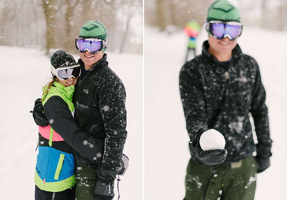 A winter engagement session with Carolyn and Jason in Kirtland Hills