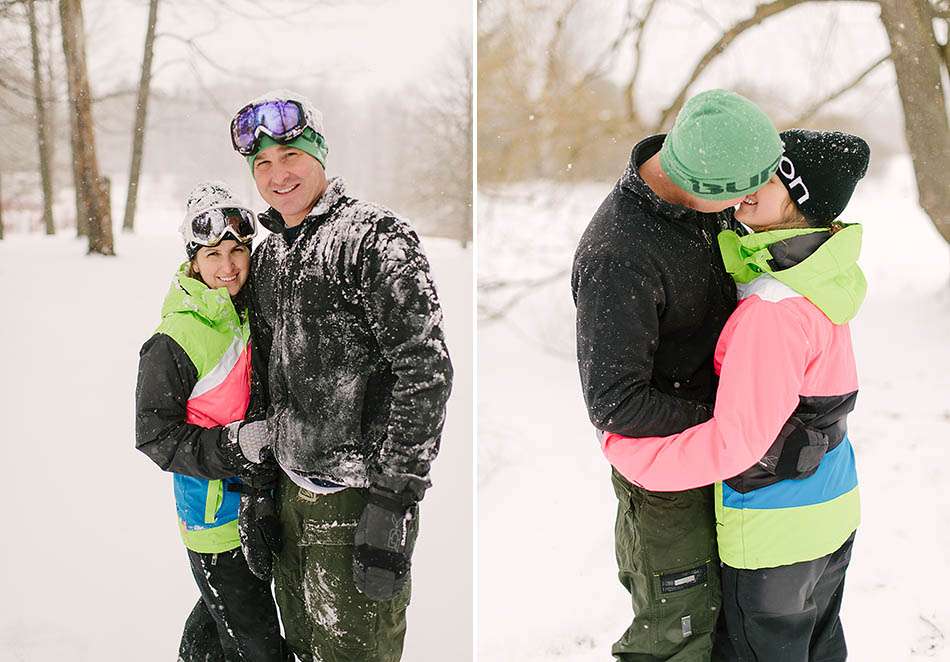 A winter engagement session with Carolyn and Jason in Kirtland Hills