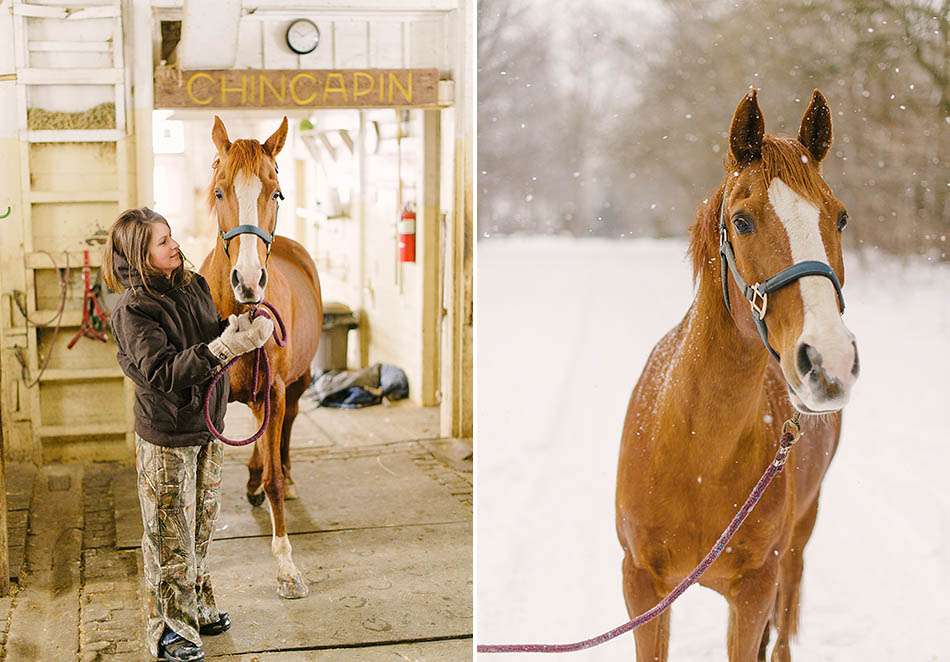A winter engagement session with Carolyn and Jason in Kirtland Hills