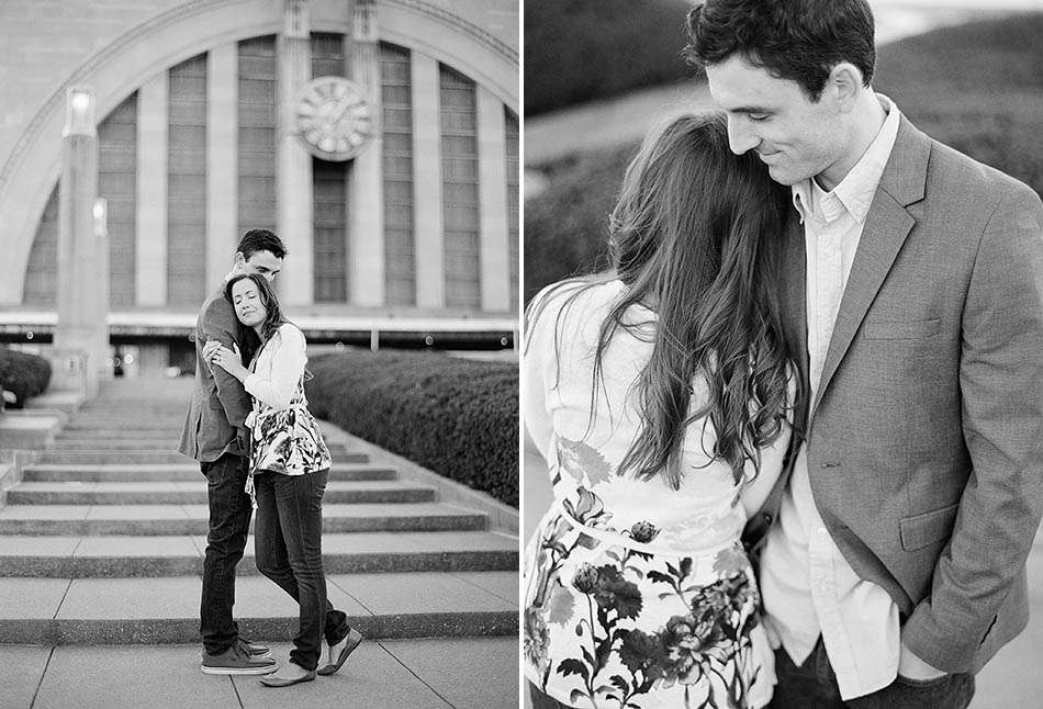 University of Cincinnati spring engagement with Caroline and Todd