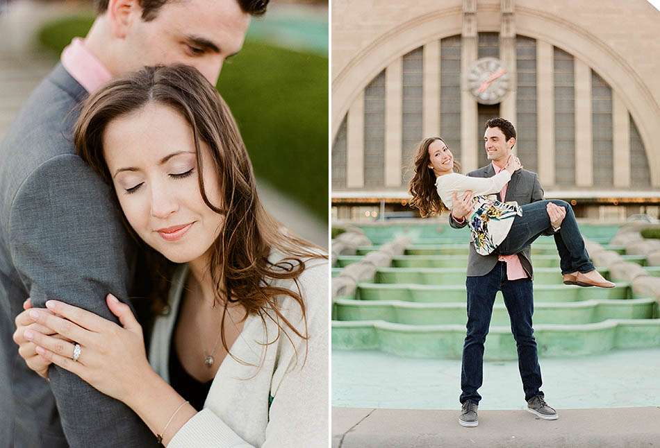 University of Cincinnati spring engagement with Caroline and Todd