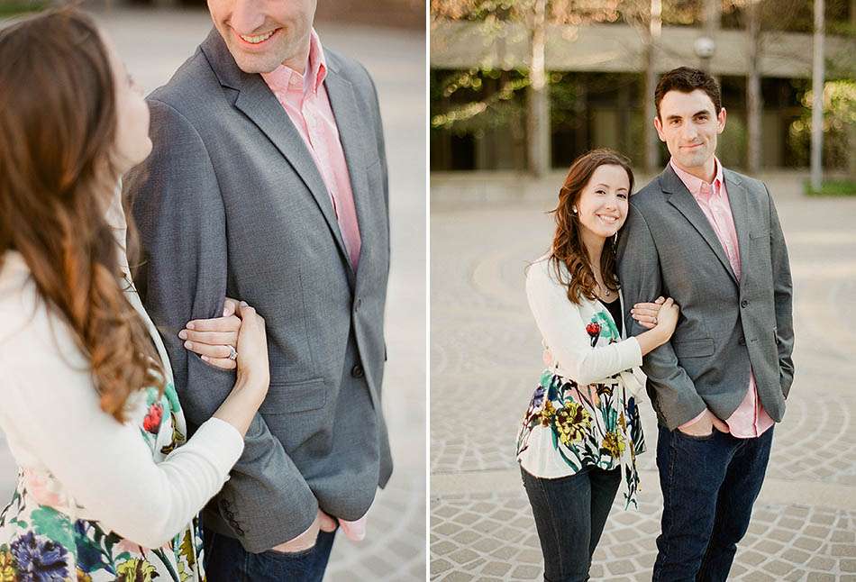 University of Cincinnati spring engagement with Caroline and Todd
