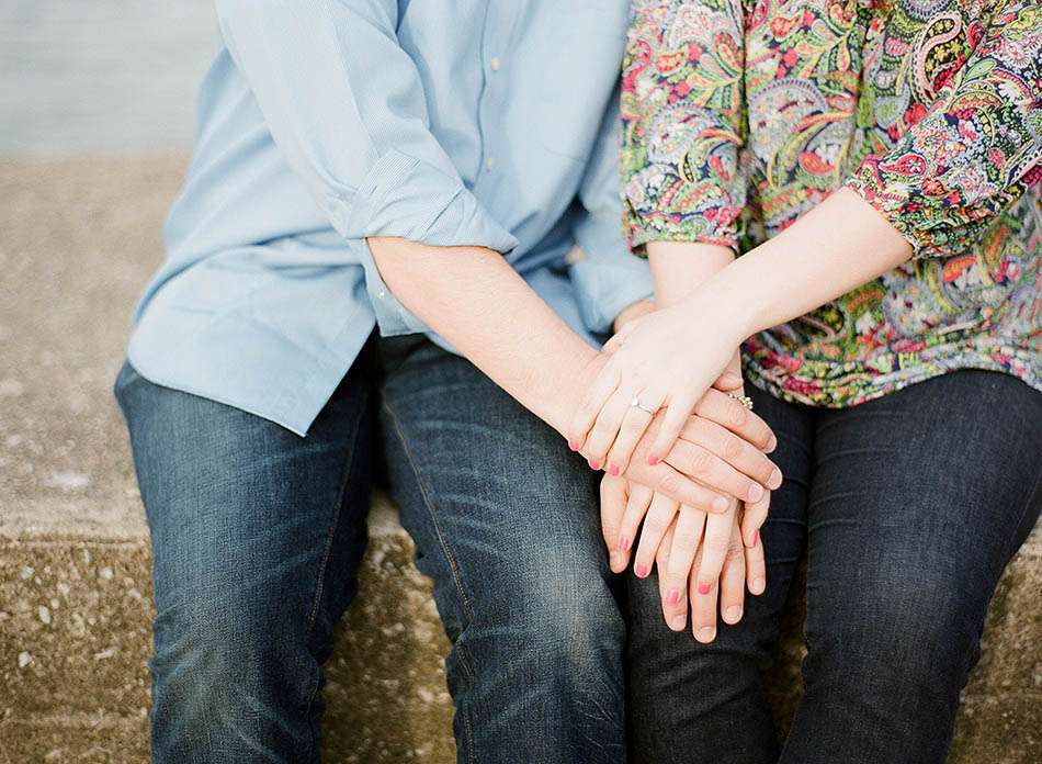A downtown Cleveland spring engagement session with Katie and Tim.