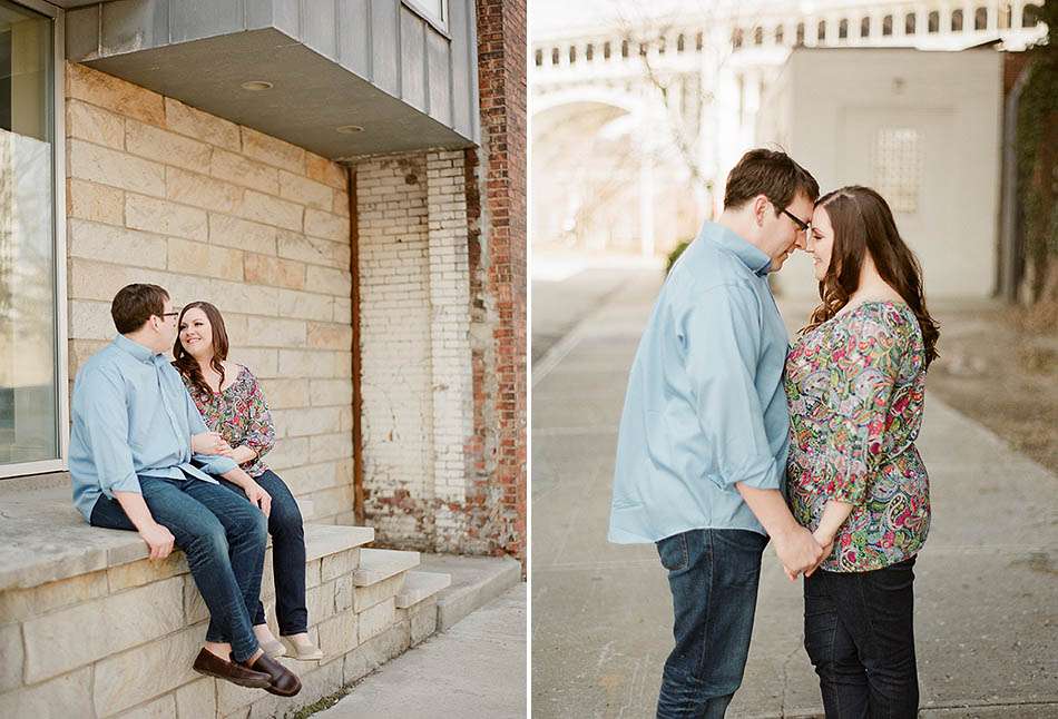 A downtown Cleveland spring engagement session with Katie and Tim.