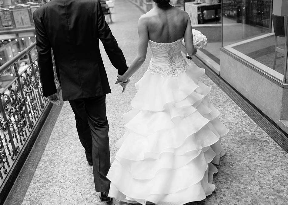 Hyatt Arcade spring wedding with Julia and Evan