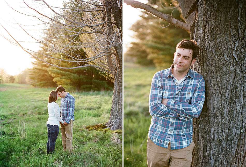 A spring engagement session at Holden Arboretum with Michelle and Adam