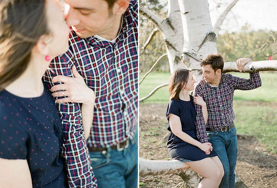 A spring engagement session at Holden Arboretum with Michelle and Adam