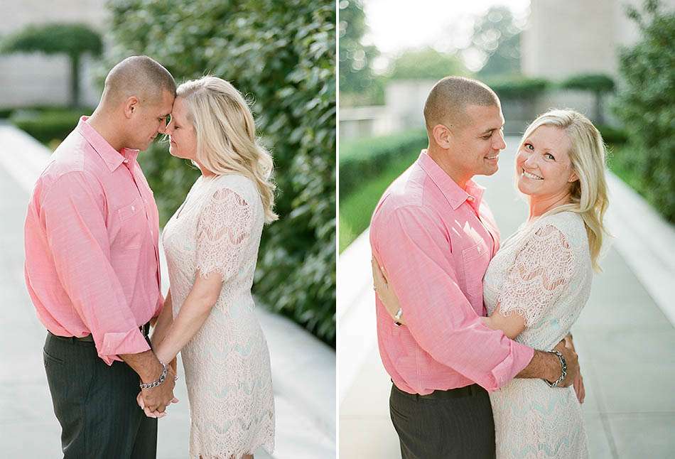 A summer evening engagement session at the Cleveland Museum of Art and Huntington Beach with Yvette and David.