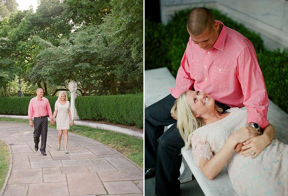 A summer evening engagement session at the Cleveland Museum of Art and Huntington Beach with Yvette and David.