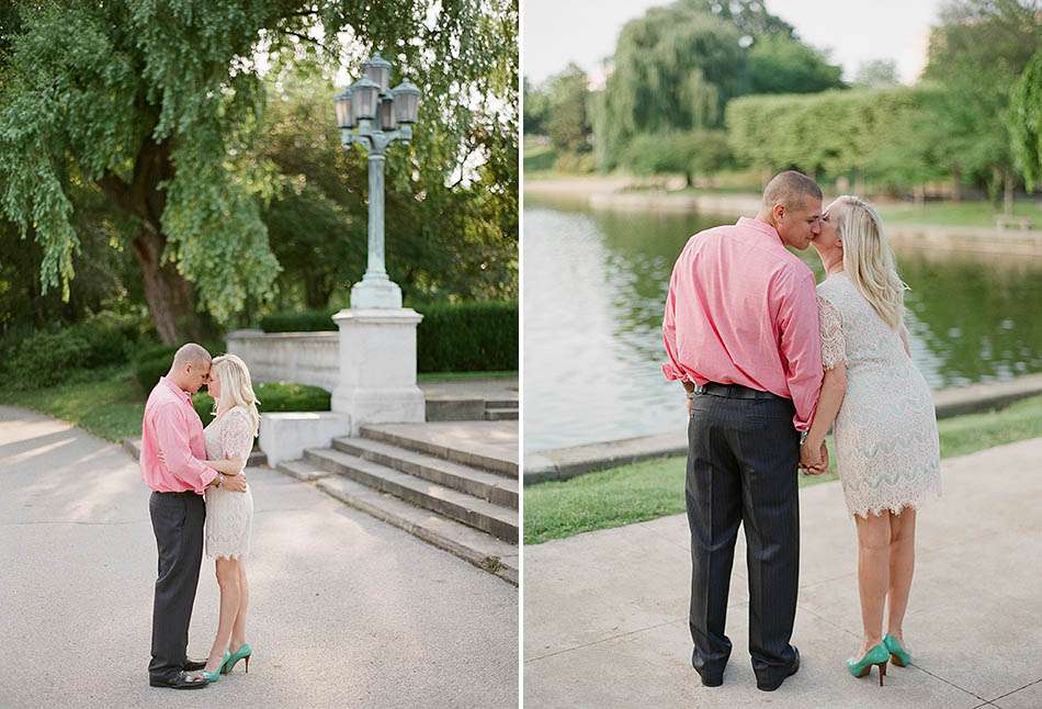 A summer evening engagement session at the Cleveland Museum of Art and Huntington Beach with Yvette and David.