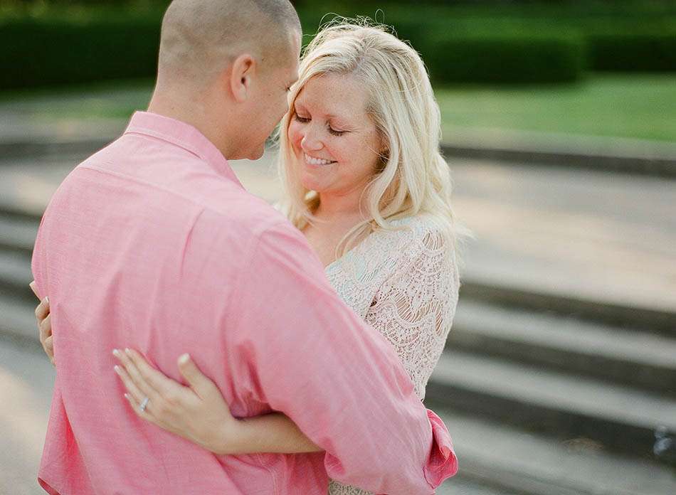 A summer evening engagement session at the Cleveland Museum of Art and Huntington Beach with Yvette and David.
