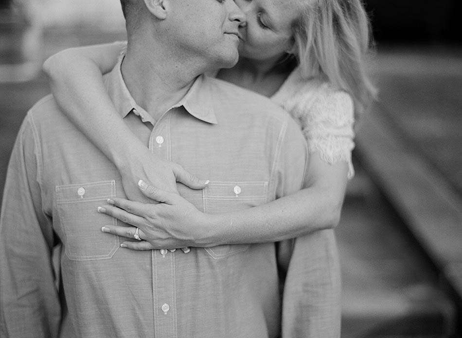 A summer evening engagement session at the Cleveland Museum of Art and Huntington Beach with Yvette and David.
