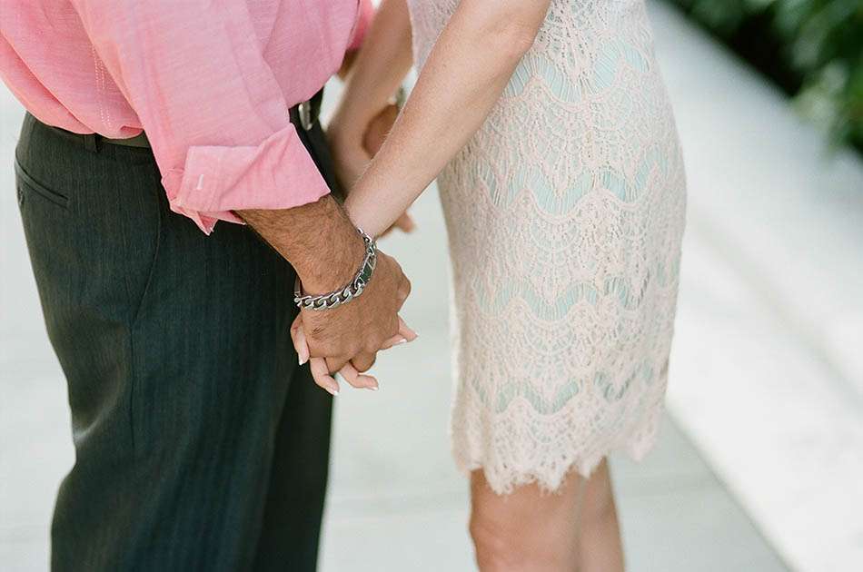 A summer evening engagement session at the Cleveland Museum of Art and Huntington Beach with Yvette and David.