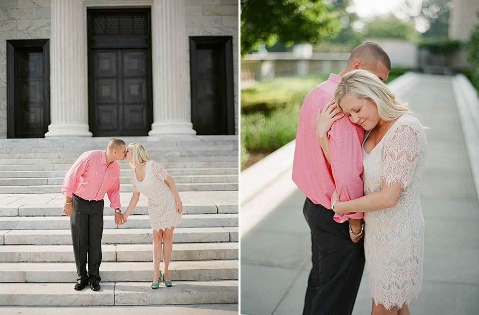 A summer evening engagement session at the Cleveland Museum of Art and Huntington Beach with Yvette and David.