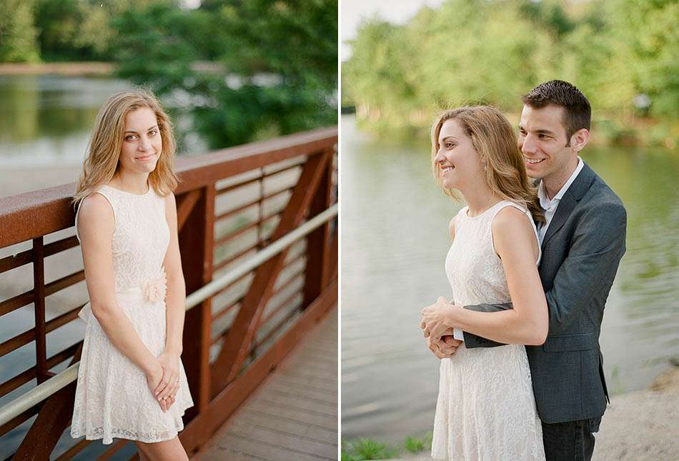 Summer engagement session at Baldwin Wallace University with Leah and Adam