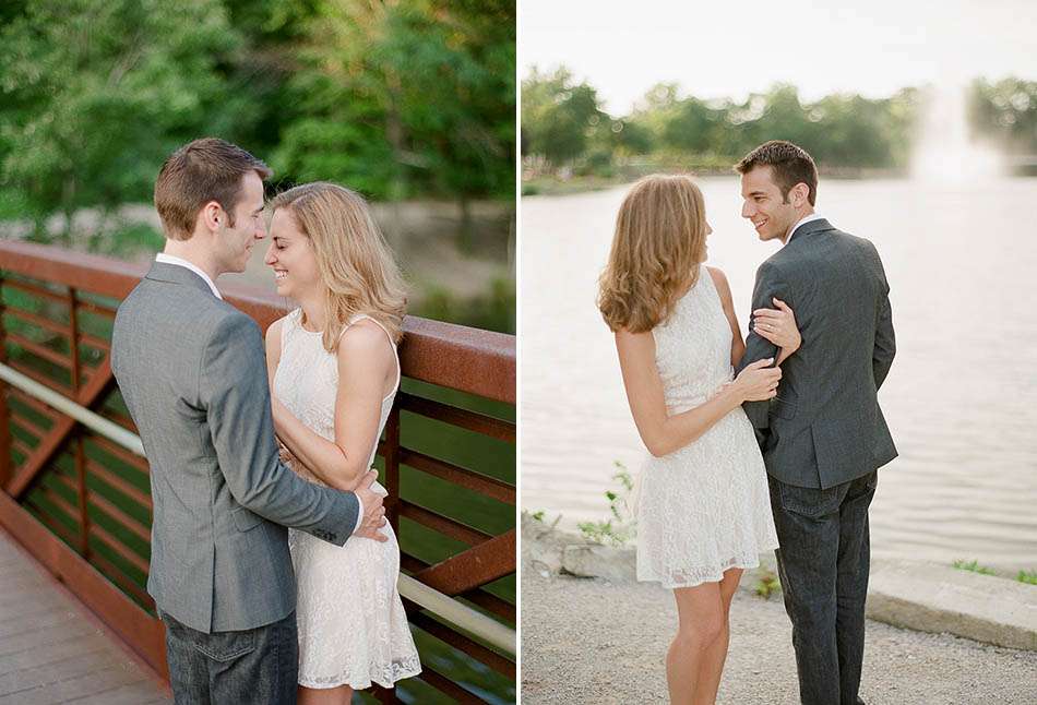 Summer engagement session at Baldwin Wallace University with Leah and Adam