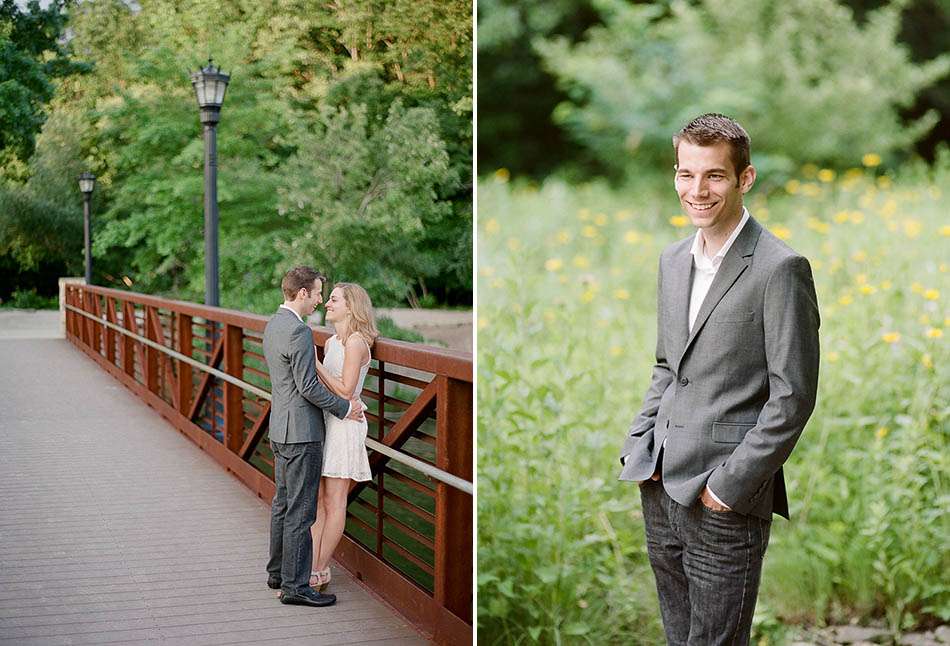 Summer engagement session at Baldwin Wallace University with Leah and Adam