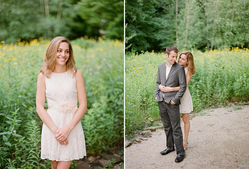 Summer engagement session at Baldwin Wallace University with Leah and Adam