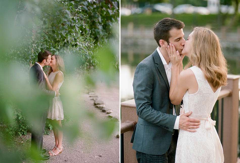Summer engagement session at Baldwin Wallace University with Leah and Adam