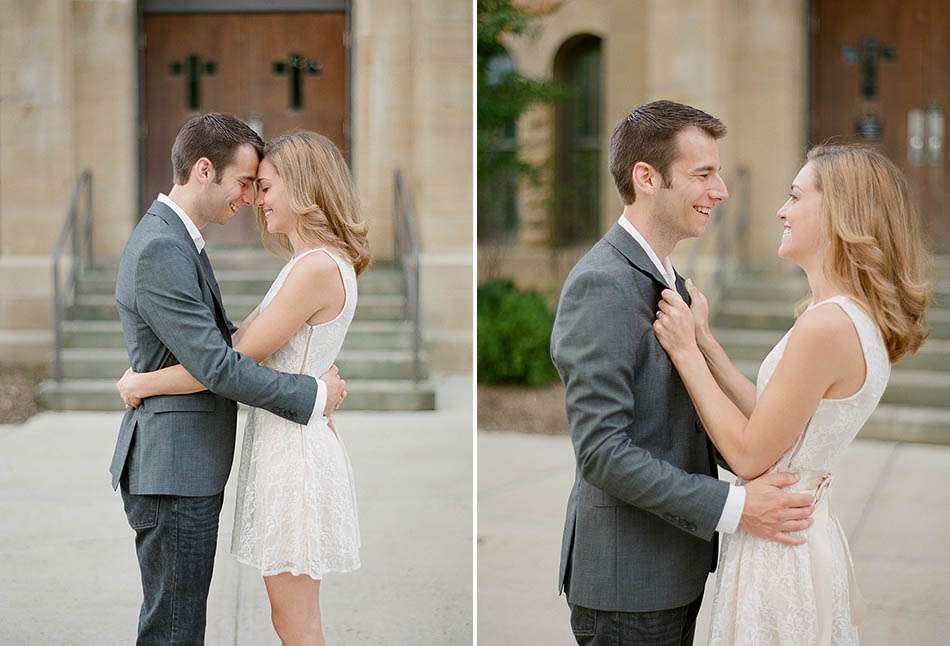 Summer engagement session at Baldwin Wallace University with Leah and Adam