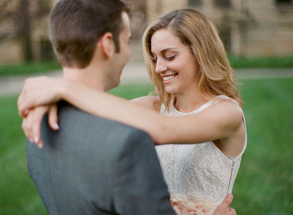 Summer engagement session at Baldwin Wallace University with Leah and Adam