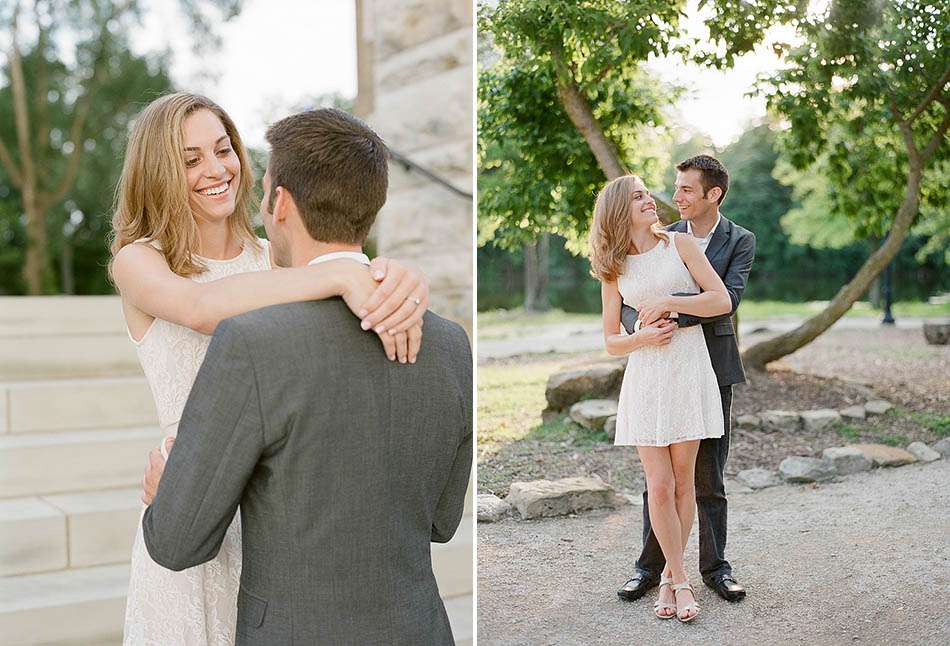 Summer engagement session at Baldwin Wallace University with Leah and Adam