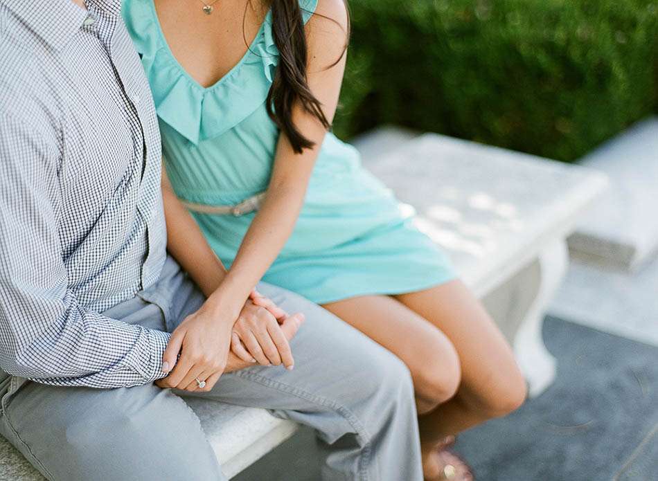A Cleveland Museum of Art engagement session captured on film with Lauren and Ben