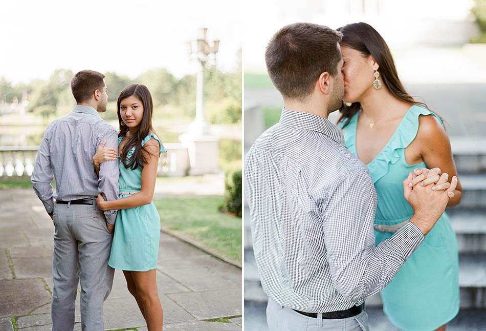 A Cleveland Museum of Art engagement session captured on film with Lauren and Ben