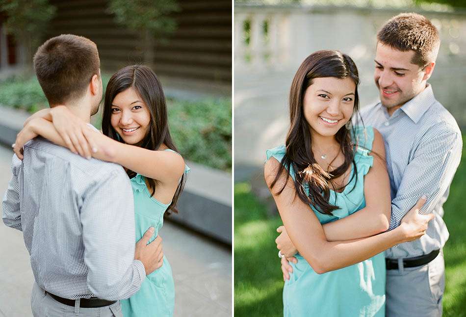 A Cleveland Museum of Art engagement session captured on film with Lauren and Ben