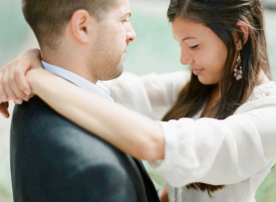 A Cleveland Museum of Art engagement session captured on film with Lauren and Ben