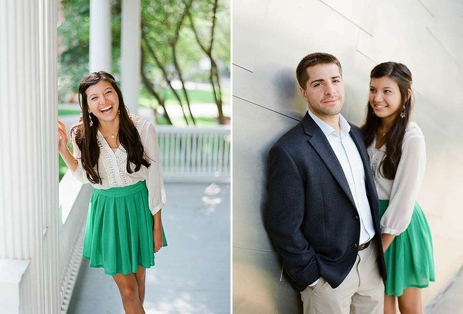 A Cleveland Museum of Art engagement session captured on film with Lauren and Ben