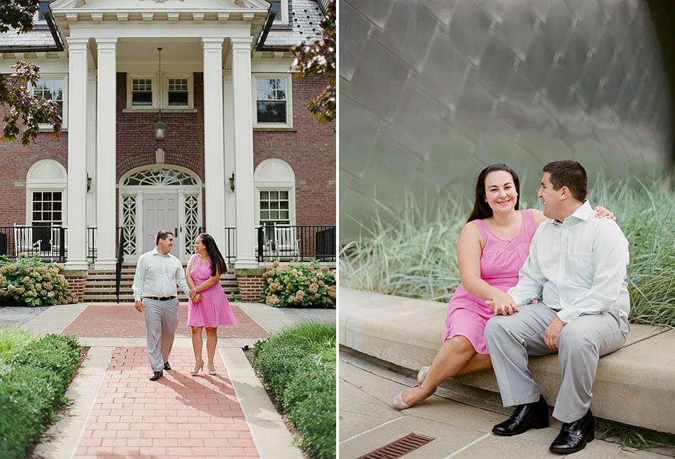 A summer engagement session at Clevleand Museum of Art with Lindsey and Jared