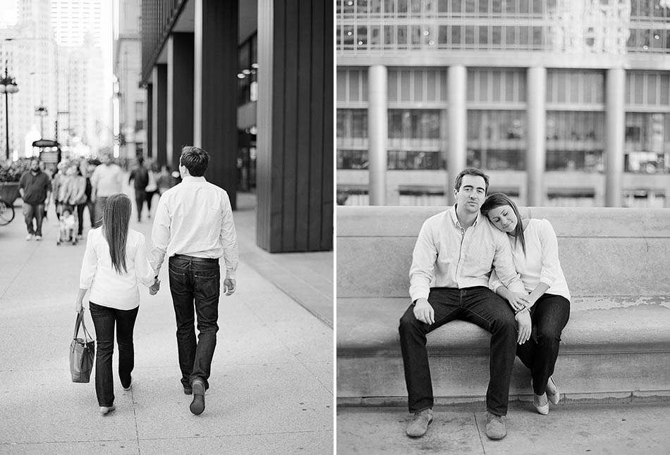 A downtown Chicago engagement session with Annie and Kevin