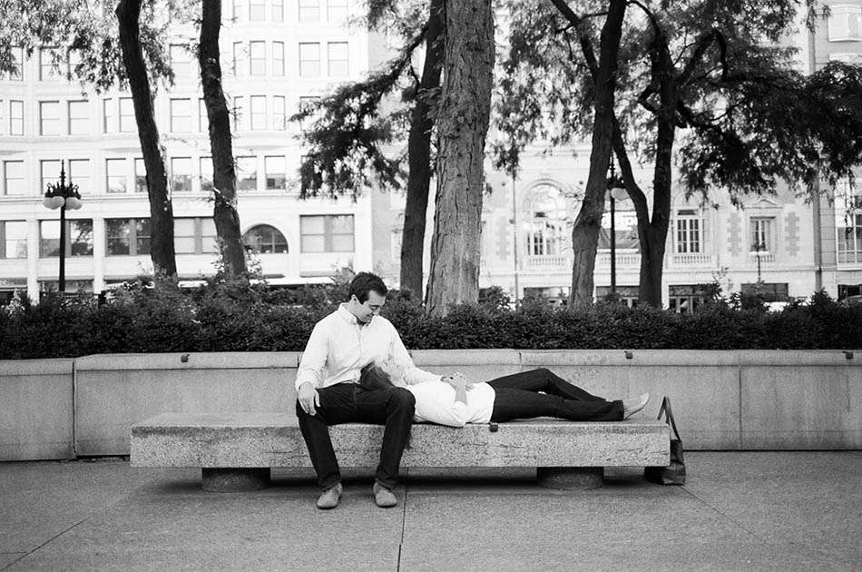A downtown Chicago engagement session with Annie and Kevin