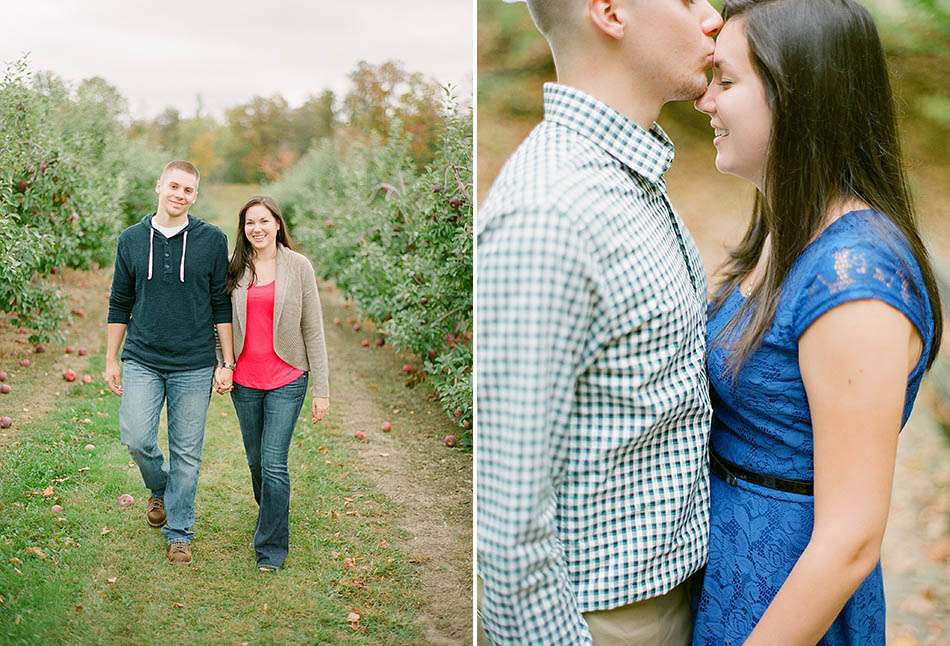 An autumn engagement session at Patterson's Fruit Farm with Diane and Joe