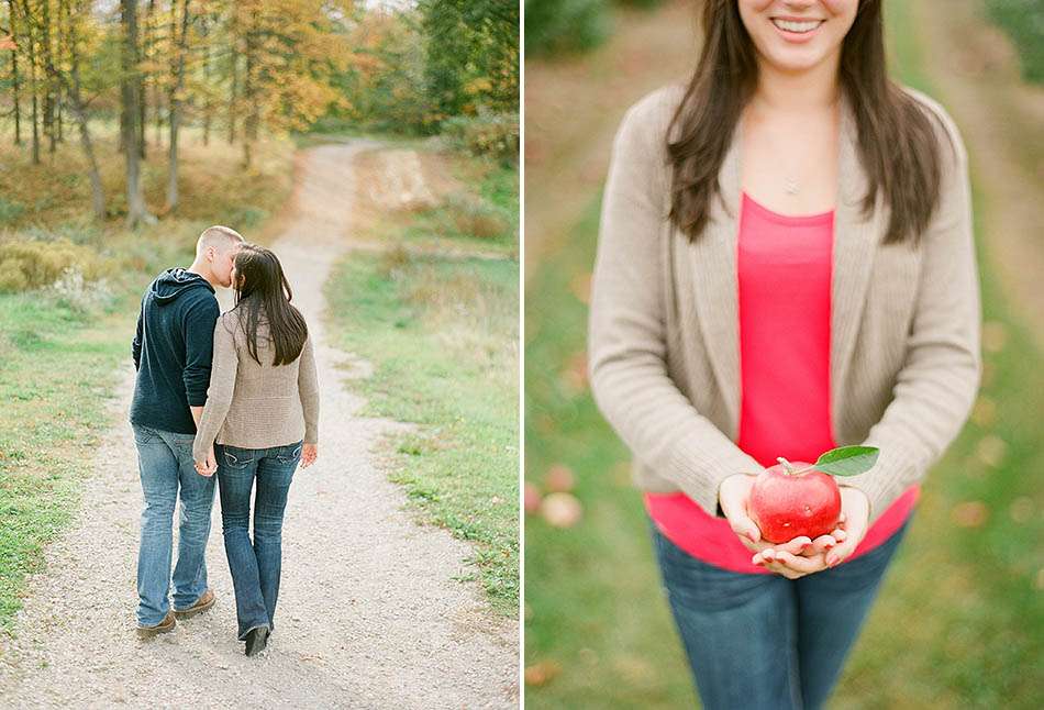An autumn engagement session at Patterson's Fruit Farm with Diane and Joe