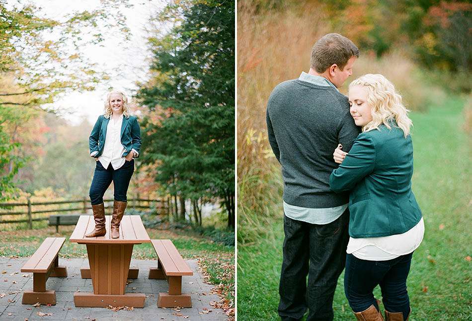 Autumn engagement session at Holden Arboretum with Katie and Joe