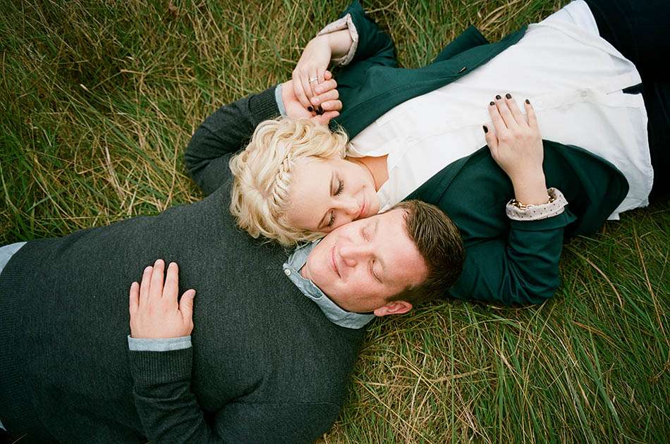 Autumn engagement session at Holden Arboretum with Katie and Joe