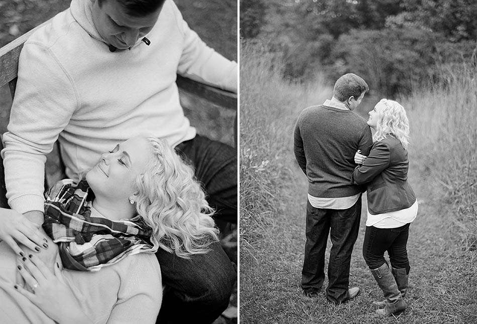 Autumn engagement session at Holden Arboretum with Katie and Joe