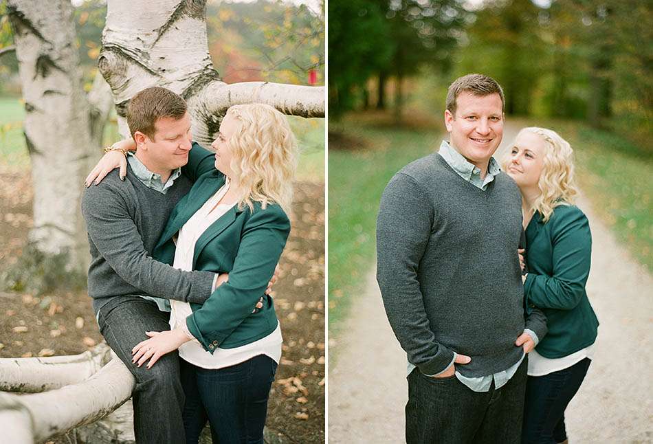 Autumn engagement session at Holden Arboretum with Katie and Joe