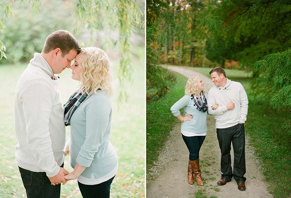 Autumn engagement session at Holden Arboretum with Katie and Joe