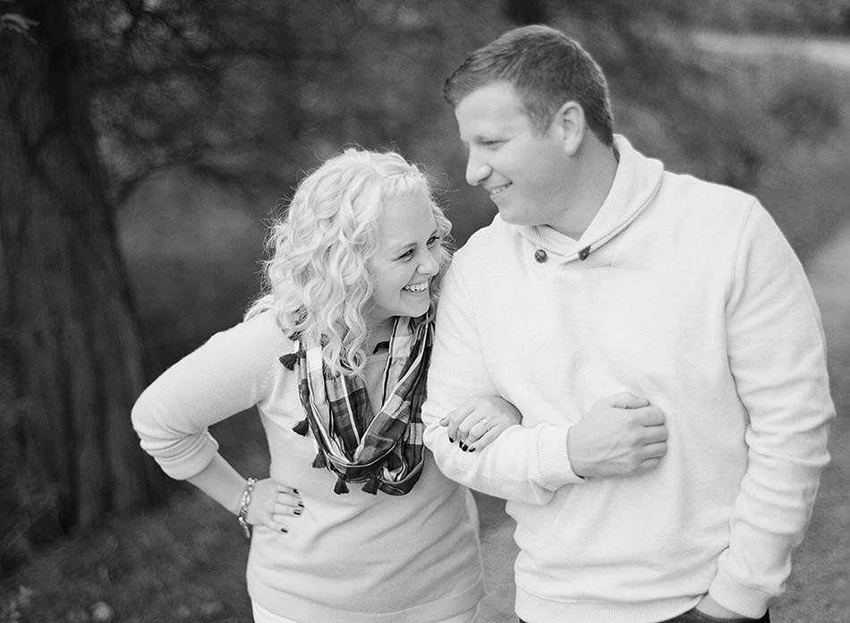Autumn engagement session at Holden Arboretum with Katie and Joe