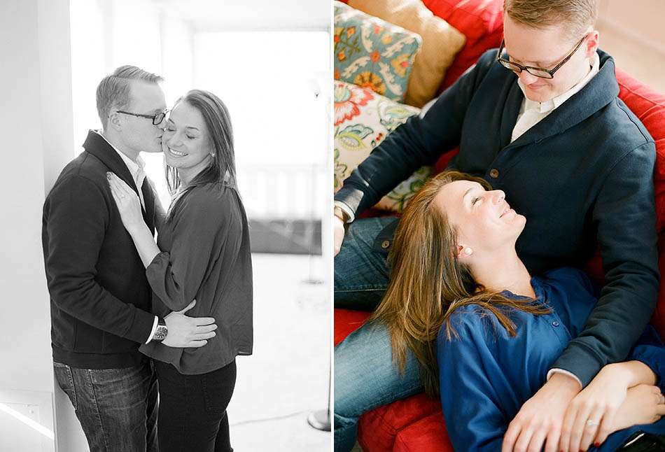 Winter engagement session in downtown Cleveland with JoAnn and Tom