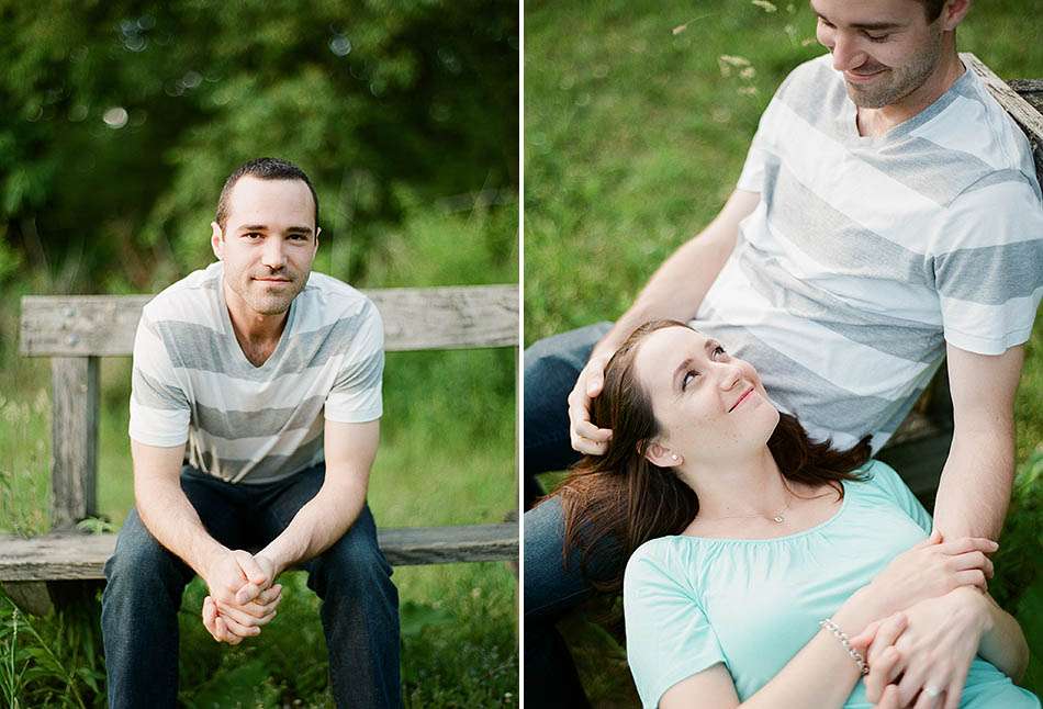 A Chagrin Falls engagement session captured on film with Caitlin and Ryan