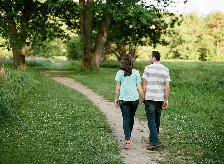A Chagrin Falls engagement session captured on film with Caitlin and Ryan