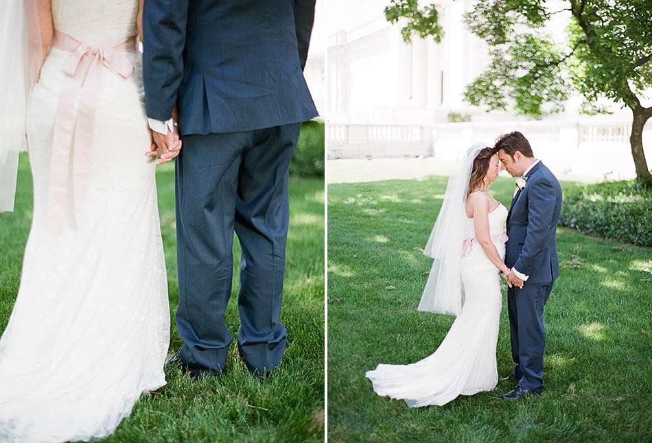 A summer Cleveland Cultural Gardens wedding captured on film by Hunter Photographic