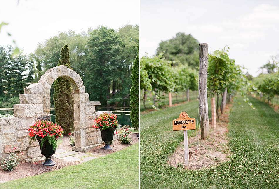 a sunny summer Gervasi Vineyard wedding in Canton, Ohio captured on film by Cleveland wedding photographer Hunter Photographic